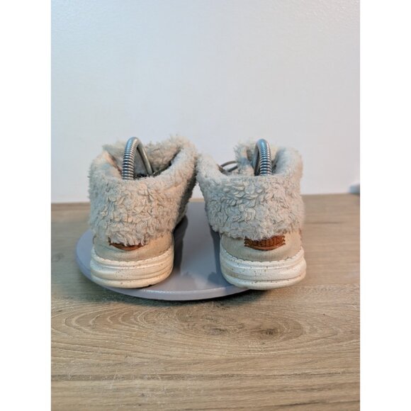 Hey Dude Wendy Fold Stitch Cozy Furry Boot Shoes Tan Beige Women's Size 8 - Picture 5 of 10